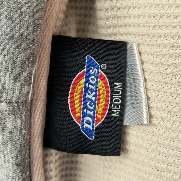 Dickie's red cotton-blend waffle-lined front zipper hoodie-sz M - Picture 8 of 9